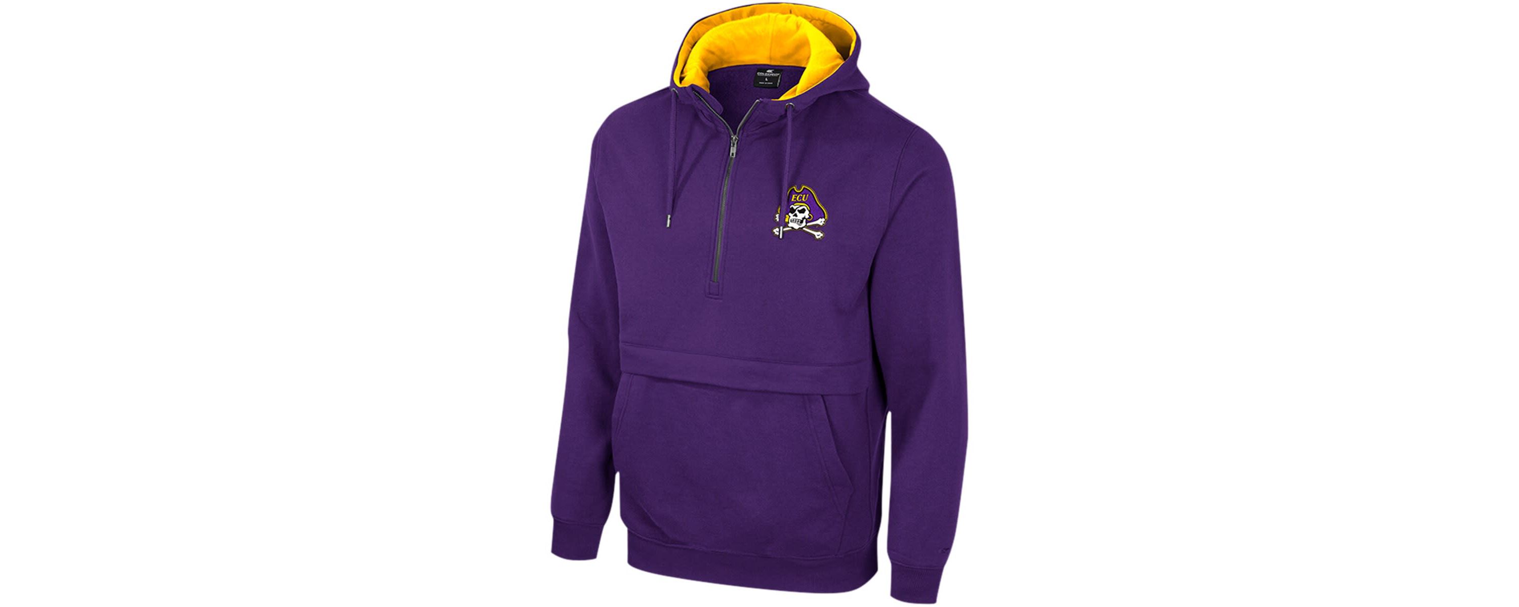 East Carolina Pirates NCAA ECU Pirates Team Half-Zip Pullover Hoodie