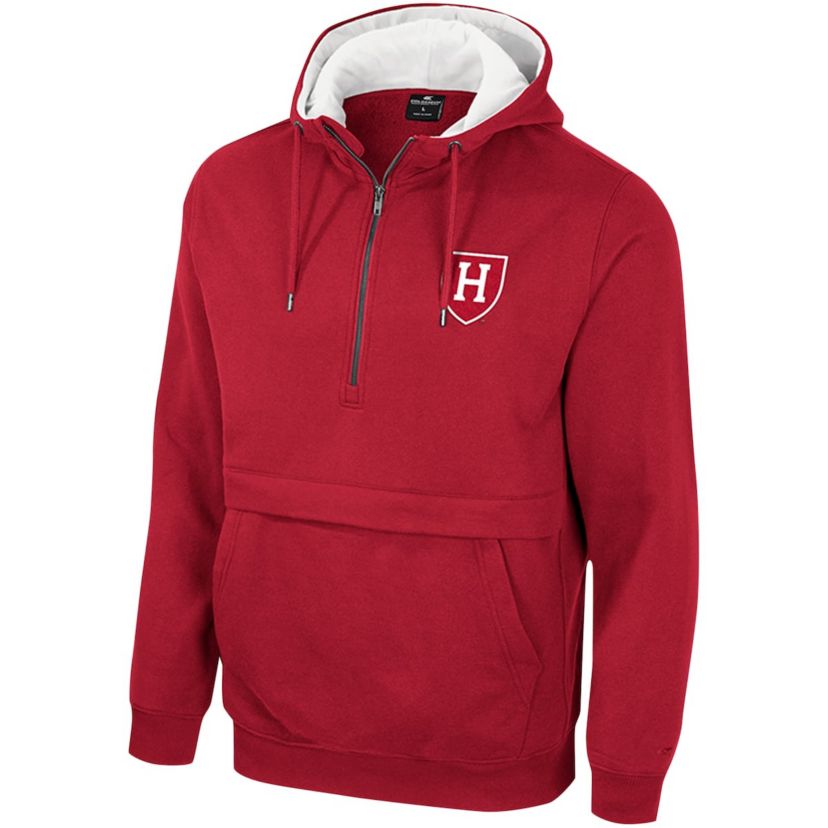 Harvard Crimson NCAA Harvard Team Half-Zip Pullover Hoodie