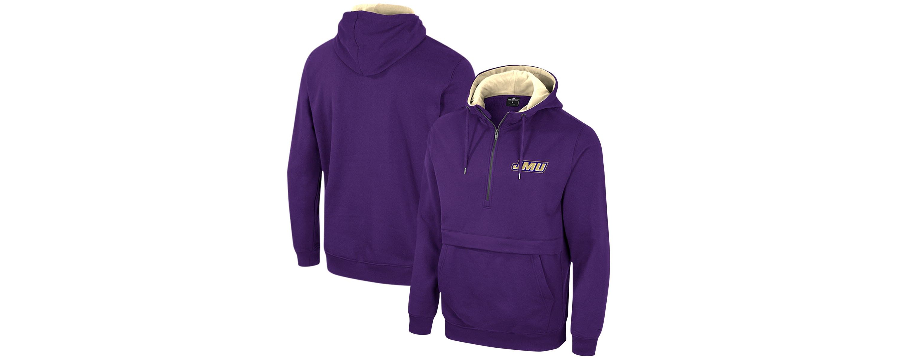 NCAA James Madison Dukes Team Half-Zip Pullover Hoodie
