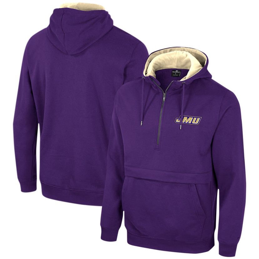 NCAA James Madison Dukes Team Half-Zip Pullover Hoodie