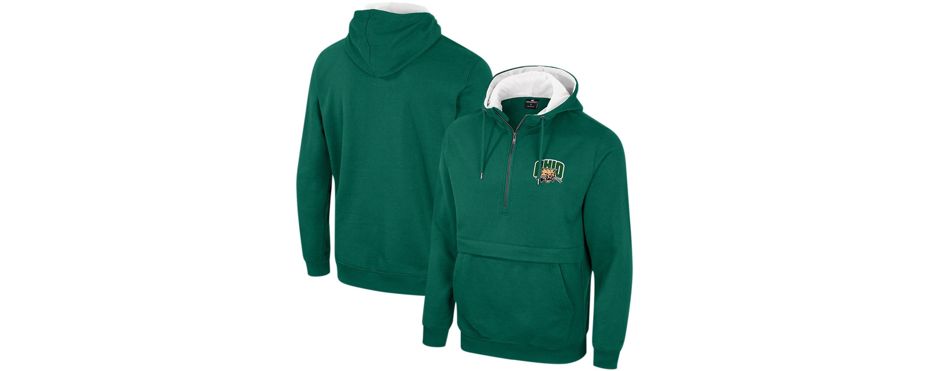 NCAA Ohio Bobcats Team Half-Zip Pullover Hoodie