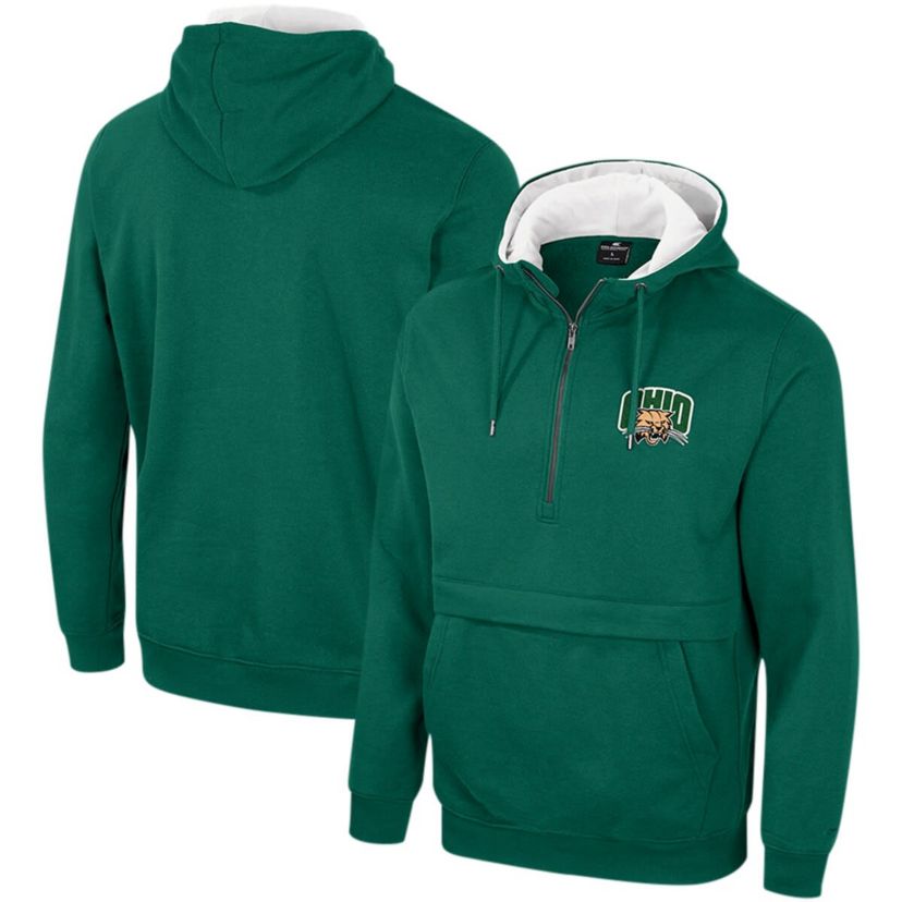 NCAA Ohio Bobcats Team Half-Zip Pullover Hoodie