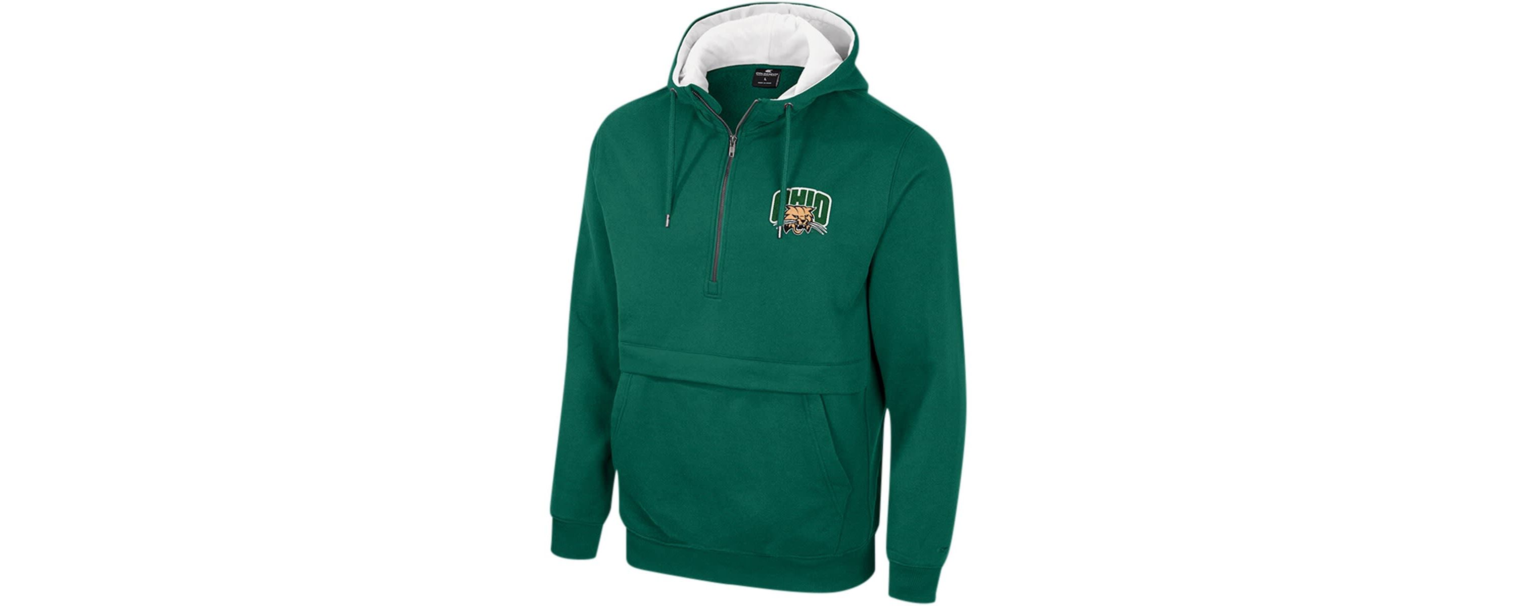 NCAA Ohio Bobcats Team Half-Zip Pullover Hoodie