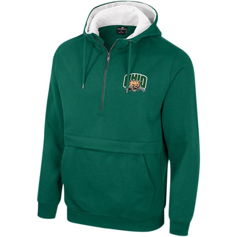 NCAA Ohio Bobcats Team Half-Zip Pullover Hoodie