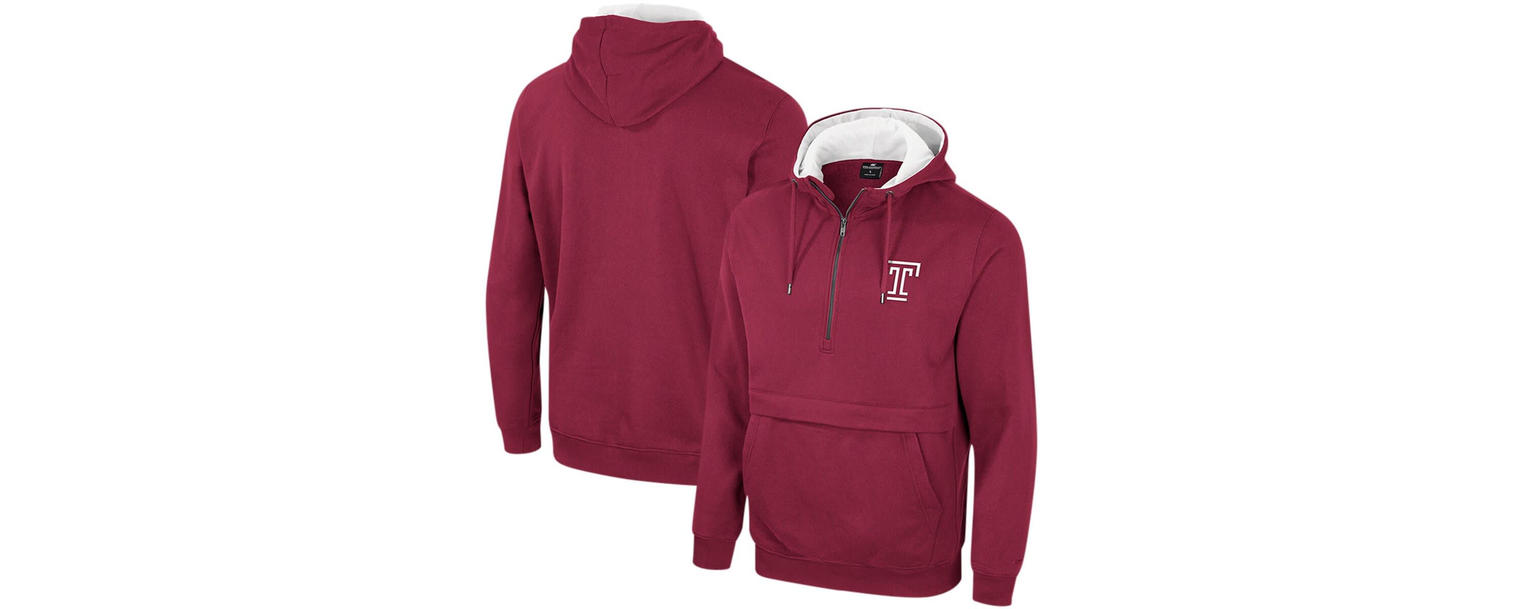 NCAA Temple Owls Team Half-Zip Pullover Hoodie