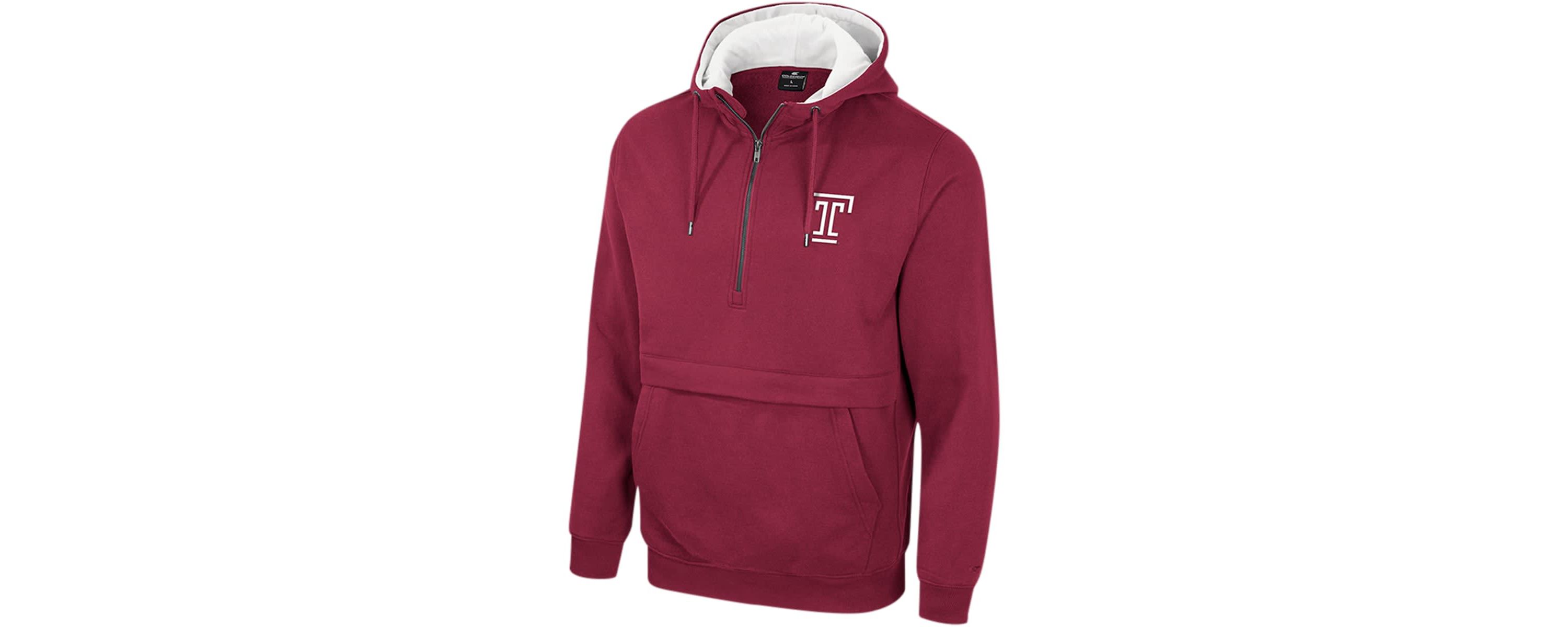 NCAA Temple Owls Team Half-Zip Pullover Hoodie