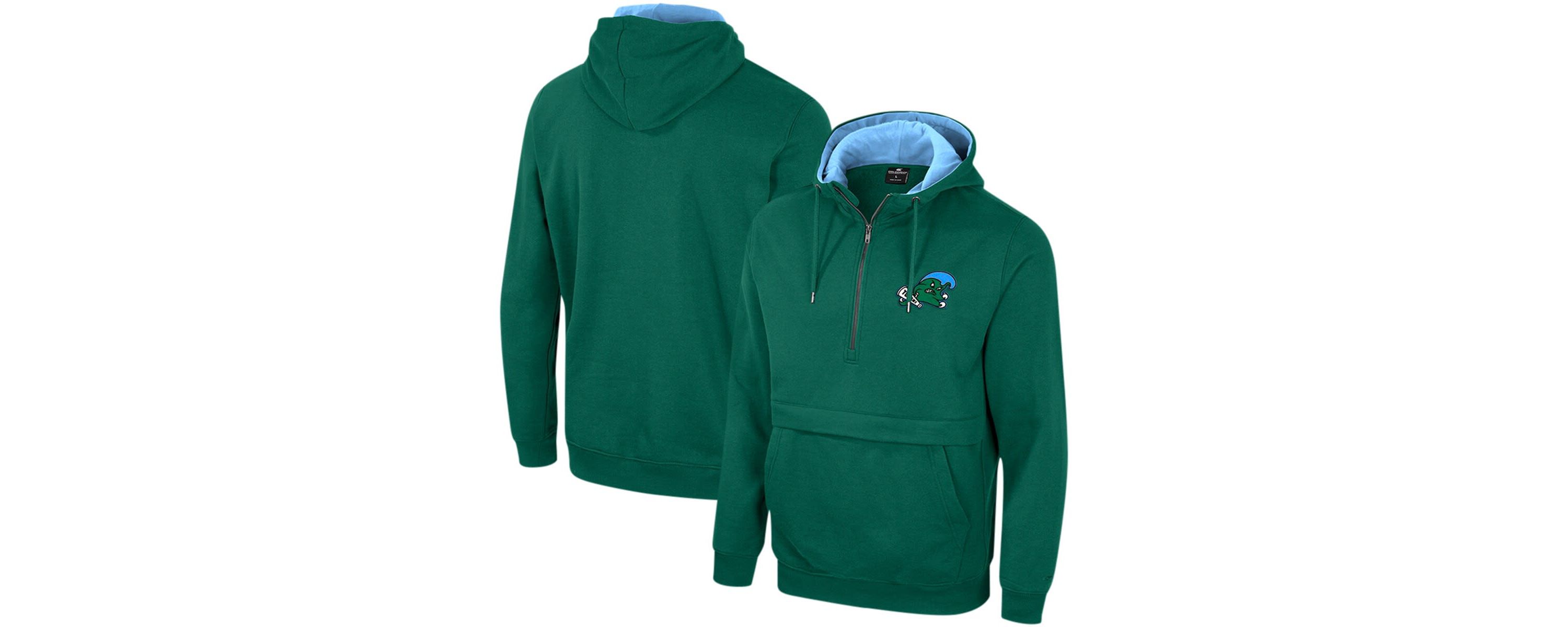 Tulane Green Wave NCAA Tulane Wave Team Half-Zip Pullover Hoodie