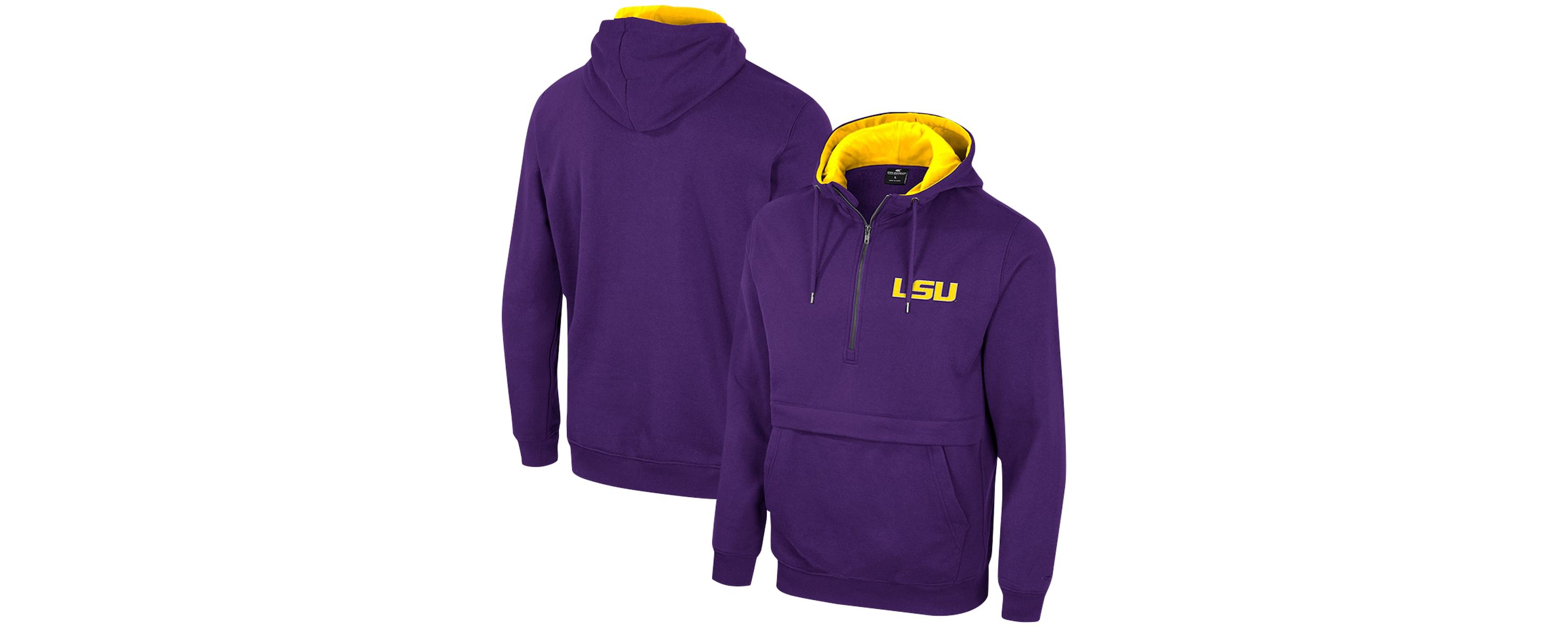 NCAA LSU Tigers Half-Zip Hoodie