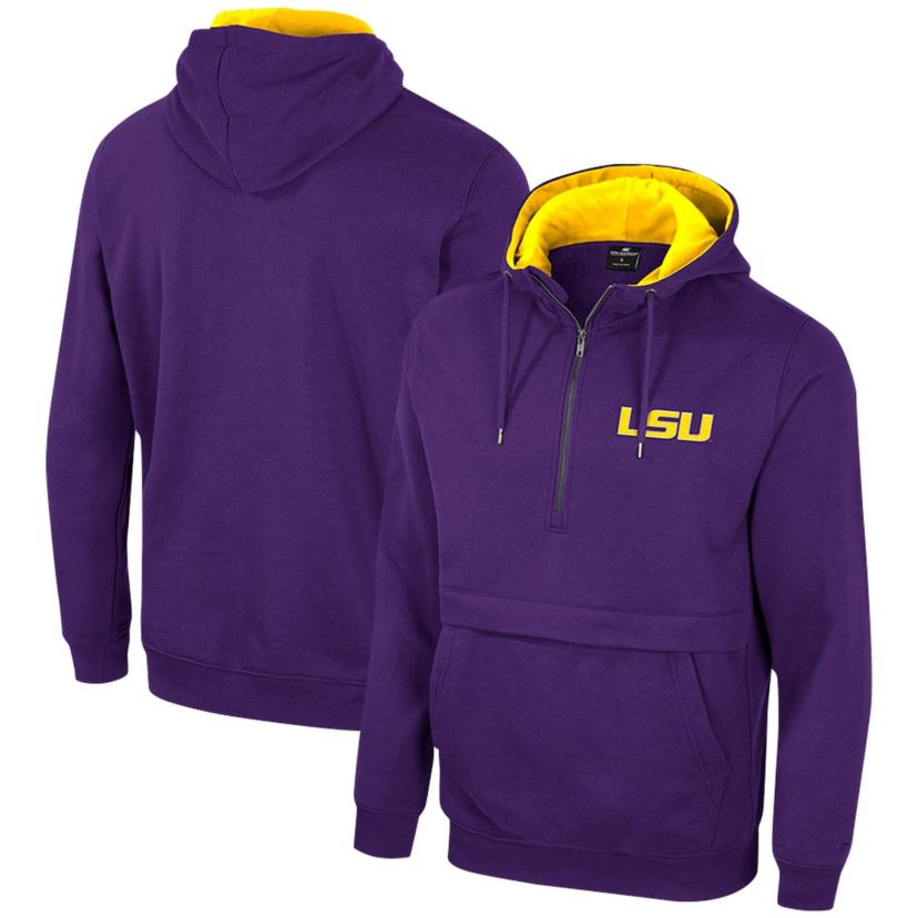 NCAA LSU Tigers Half-Zip Hoodie