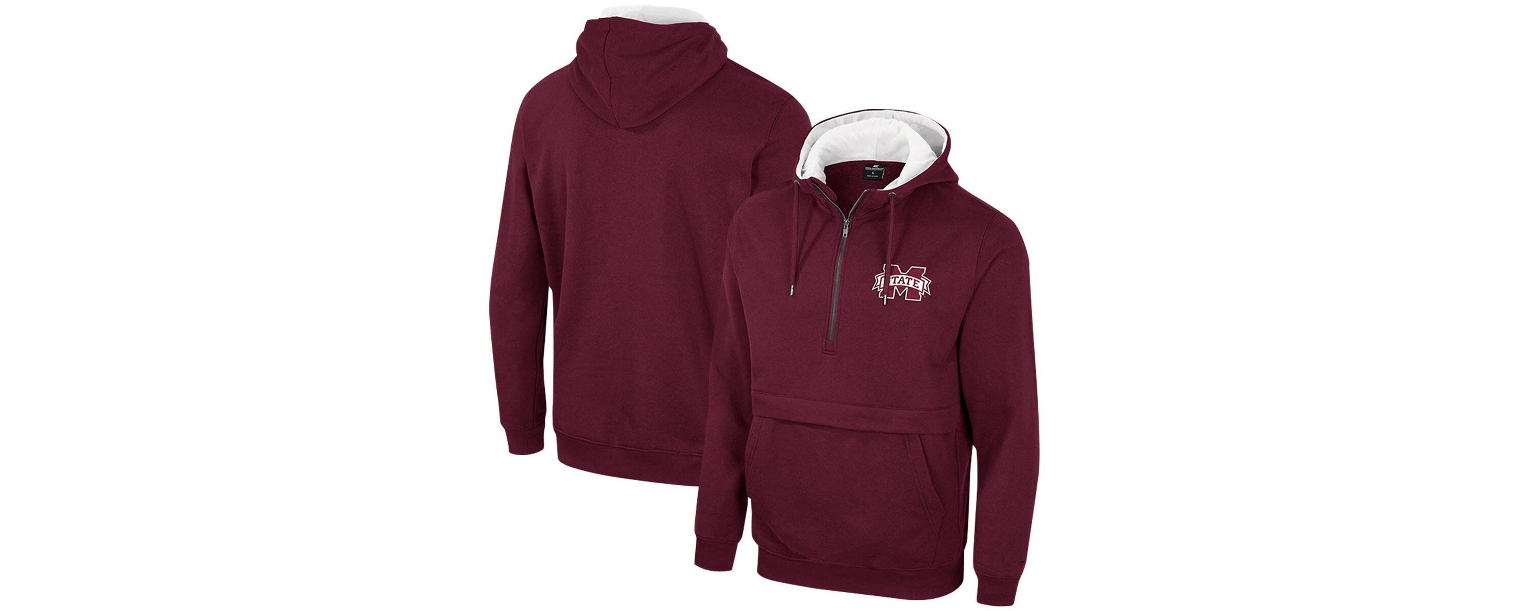 NCAA Mississippi State Bulldogs Half-Zip Hoodie