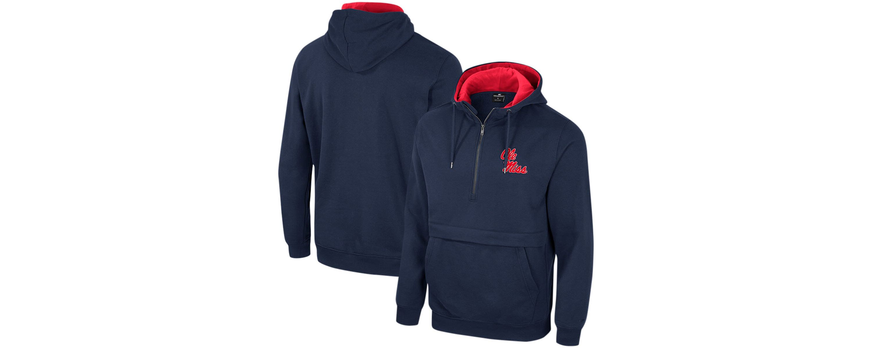 NCAA Ole Miss Rebels Half-Zip Hoodie