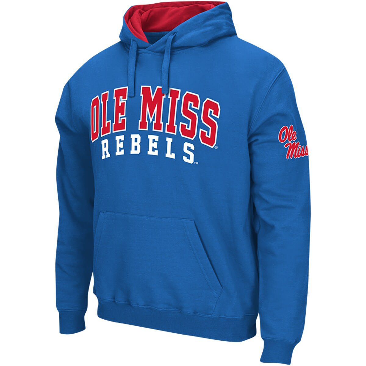 NCAA Powder Ole Miss Rebels Double Arch Pullover Hoodie