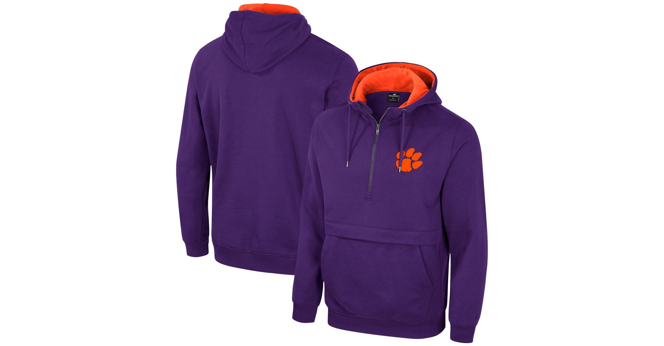 NCAA Clemson Tigers Half-Zip Hoodie