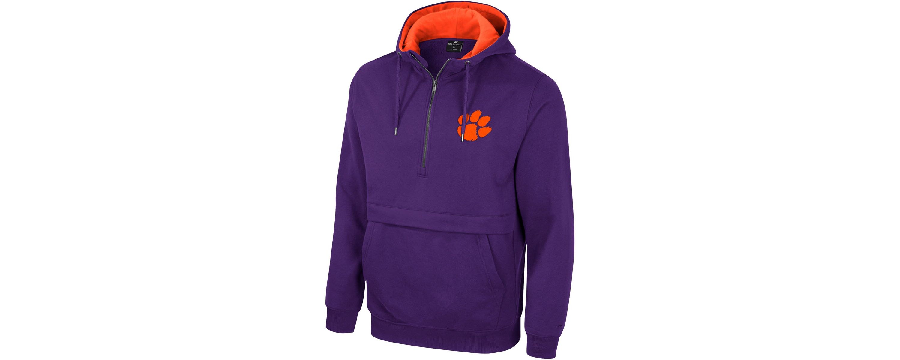 NCAA Clemson Tigers Half-Zip Hoodie