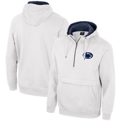 Colosseum Men's NCAA Penn State Nittany Lions Half-Zip Hoodie, White, 3XL