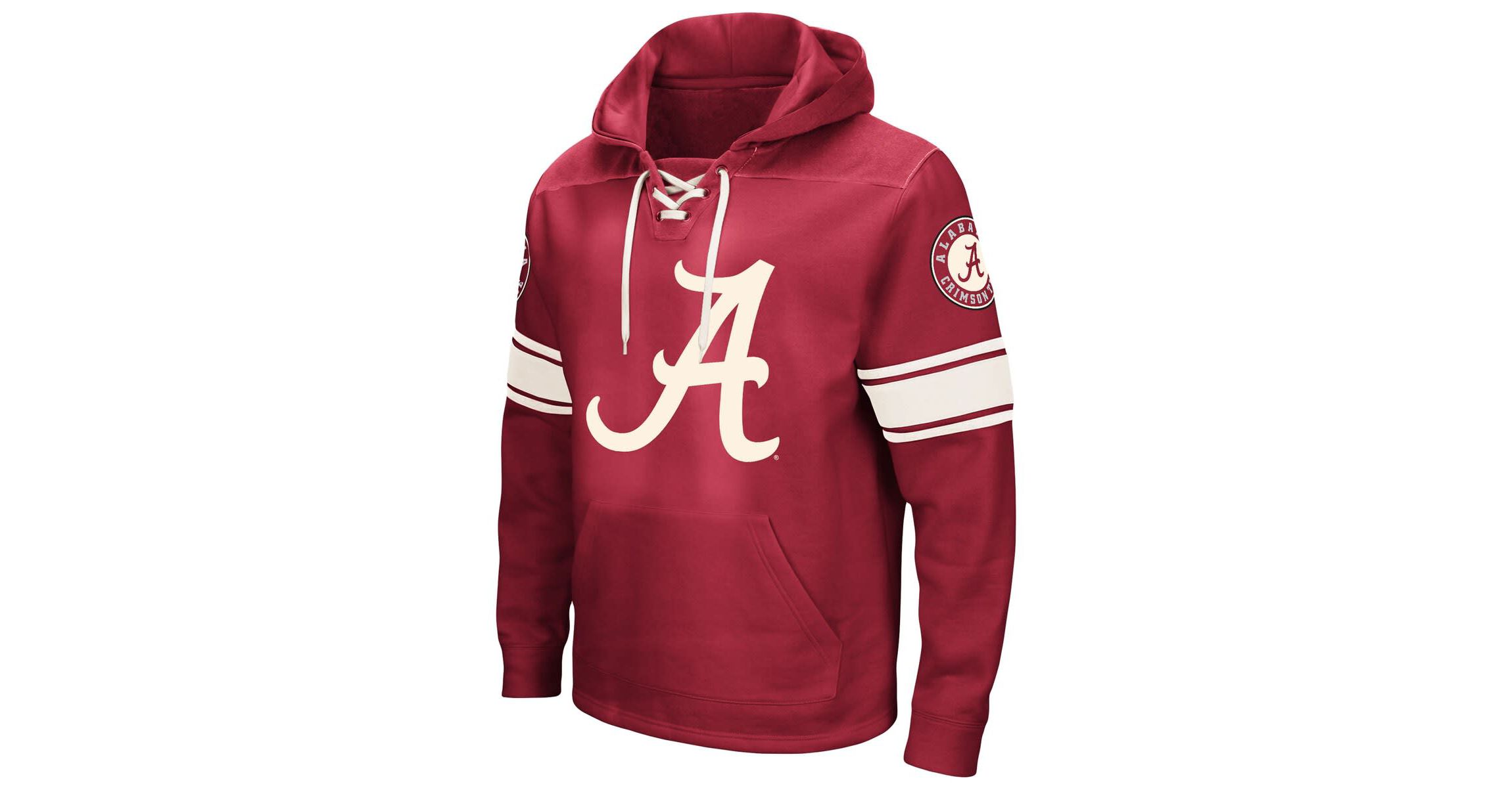 Alabama Crimson Tide NCAA Alabama Tide Big & Tall Hockey Lace-Up Pullover Hoodie
