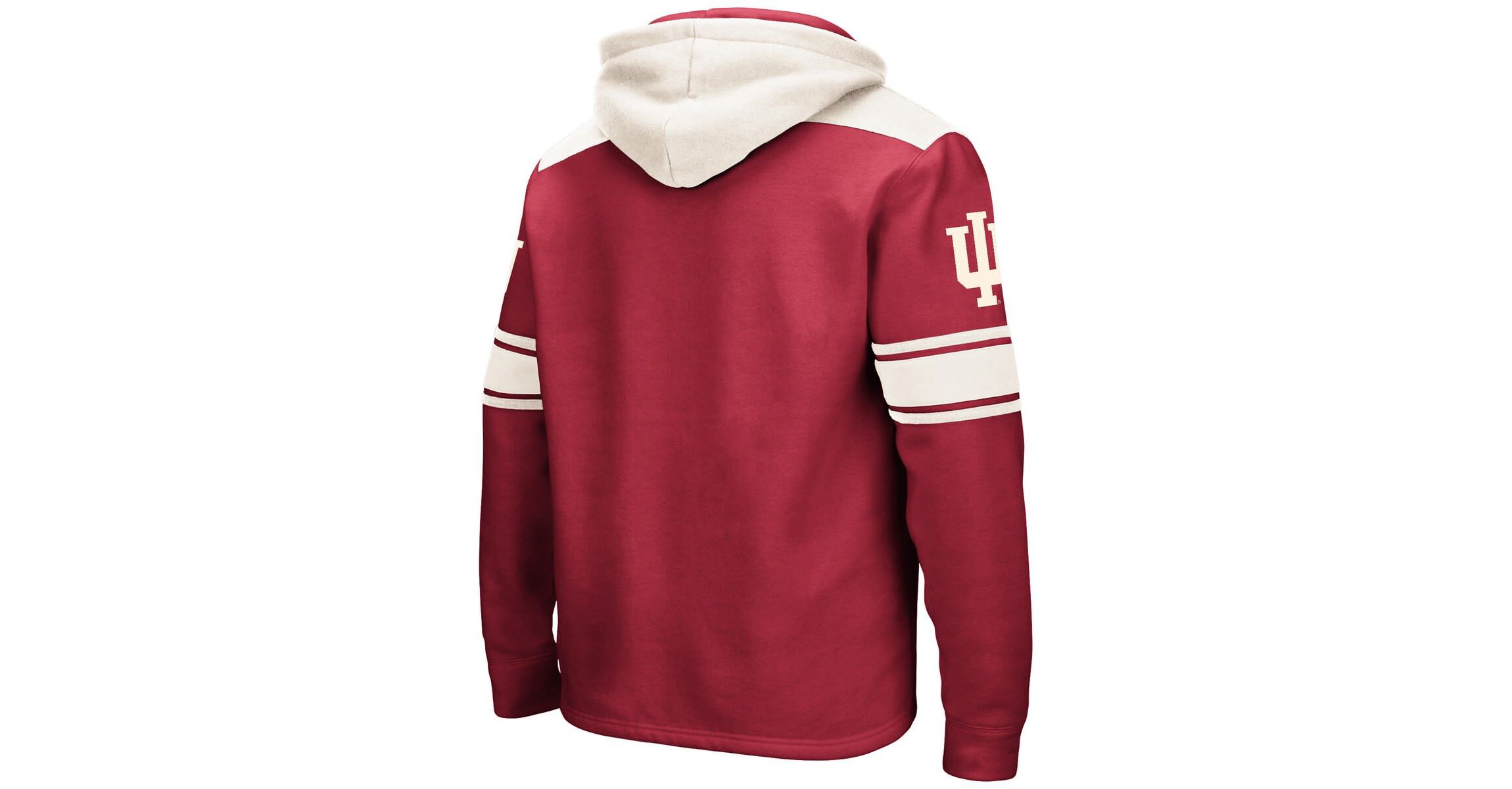 NCAA Indiana Hoosiers Big & Tall Hockey Lace-Up Pullover Hoodie