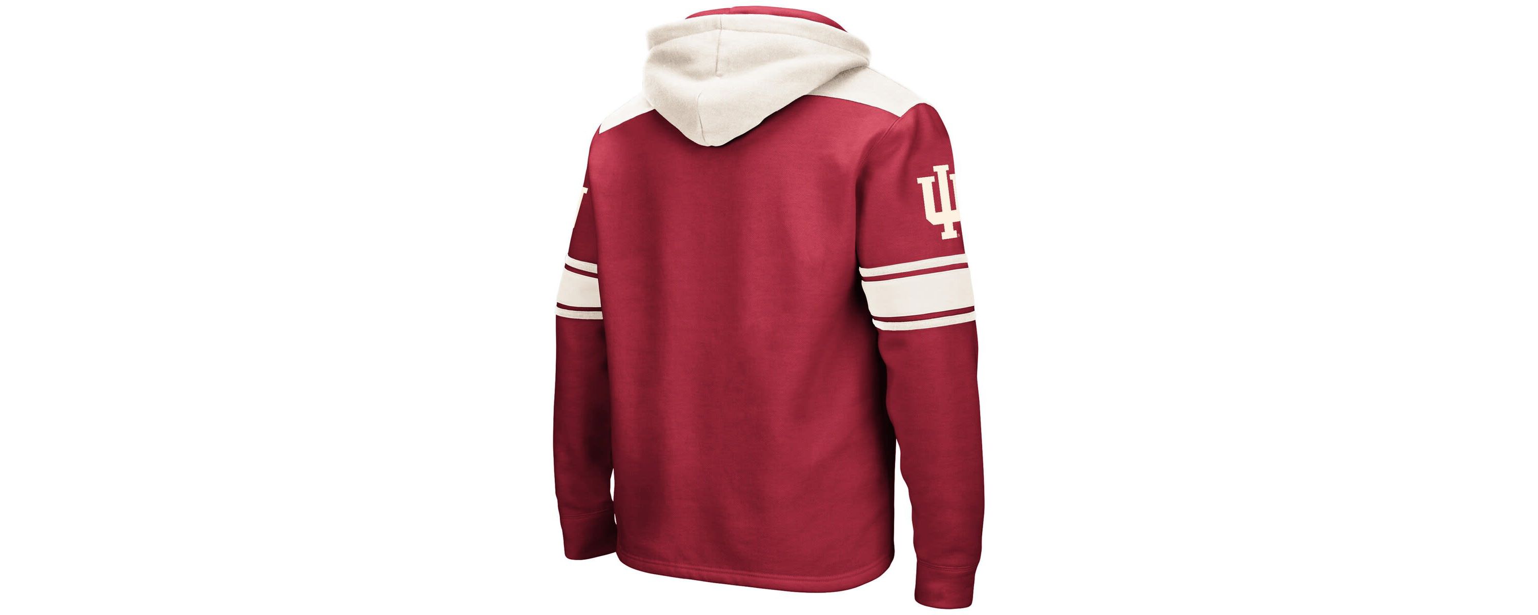 NCAA Indiana Hoosiers Big & Tall Hockey Lace-Up Pullover Hoodie