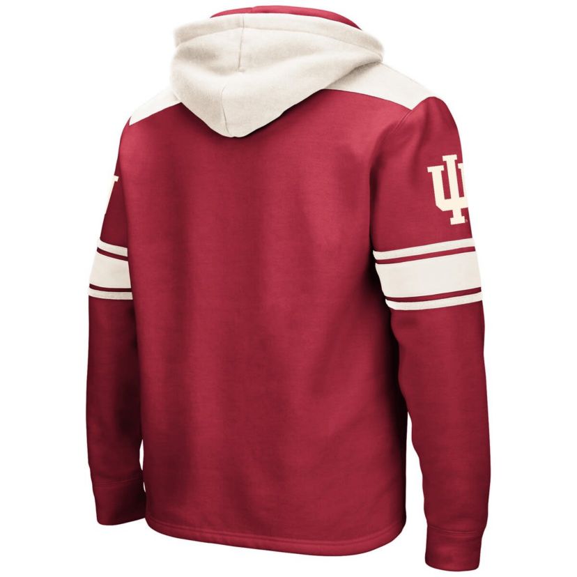 NCAA Indiana Hoosiers Big & Tall Hockey Lace-Up Pullover Hoodie