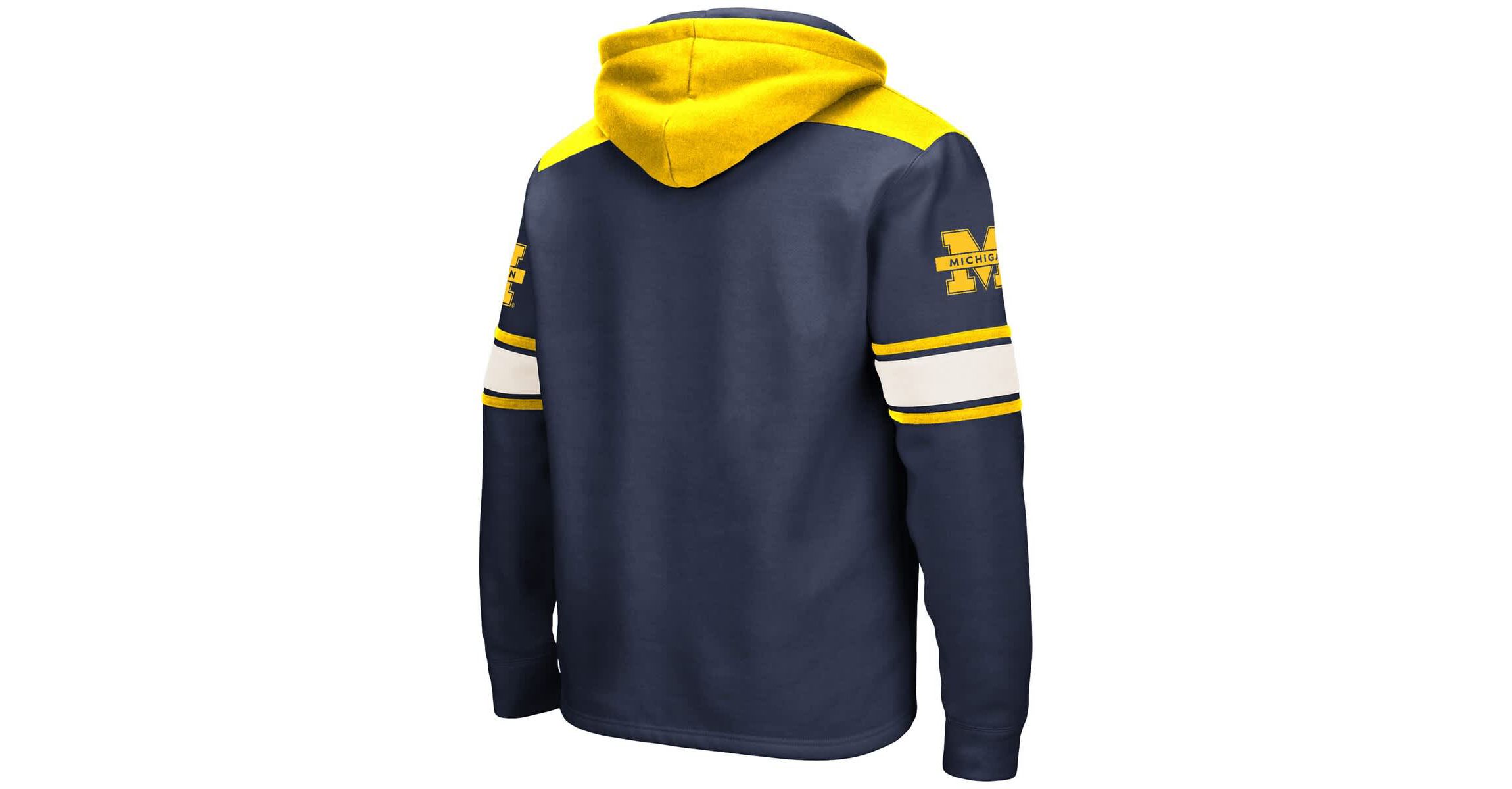 NCAA Michigan Wolverines Big & Tall Hockey Lace-Up Pullover Hoodie