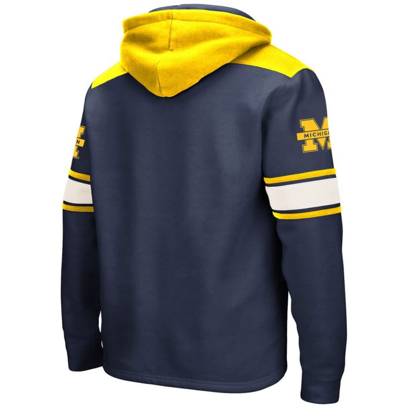 NCAA Michigan Wolverines Big & Tall Hockey Lace-Up Pullover Hoodie