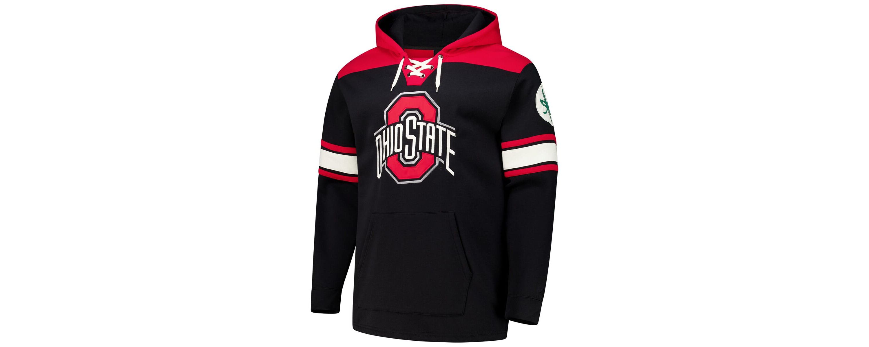 NCAA Ohio State Buckeyes Big & Tall Hockey Lace-Up Pullover Hoodie