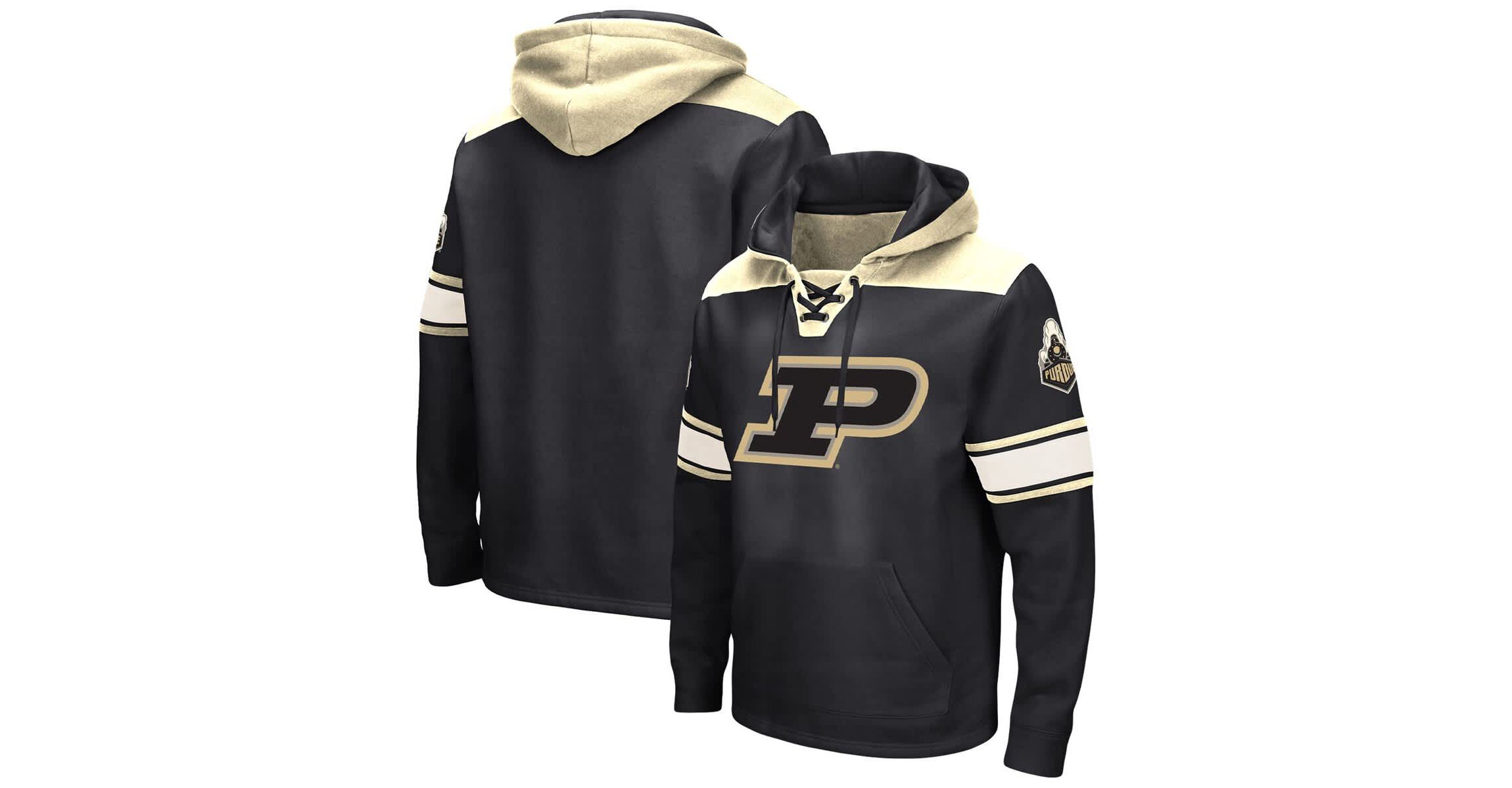 NCAA Purdue Boilermakers Big & Tall Hockey Lace-Up Pullover Hoodie