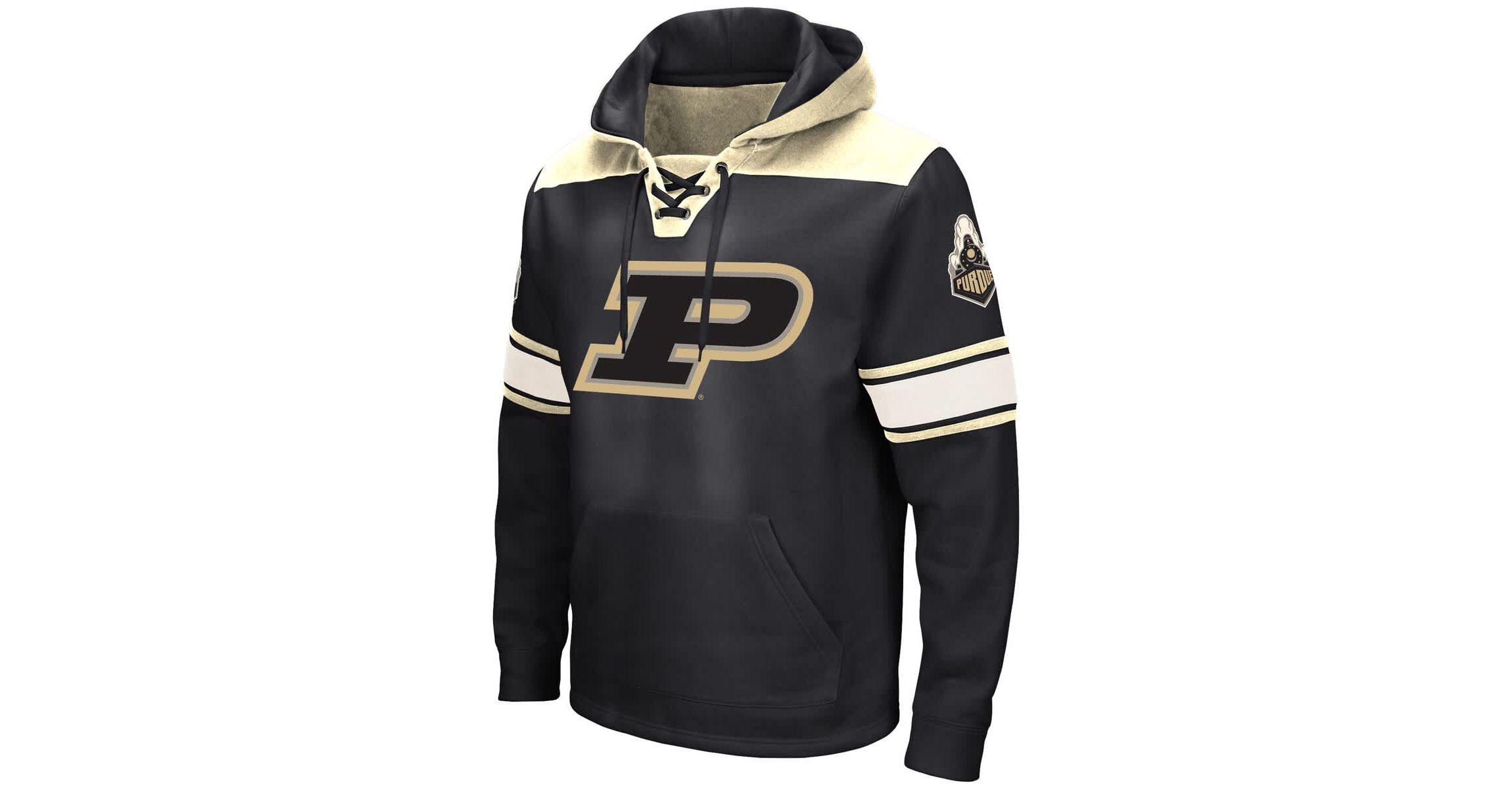 NCAA Purdue Boilermakers Big & Tall Hockey Lace-Up Pullover Hoodie