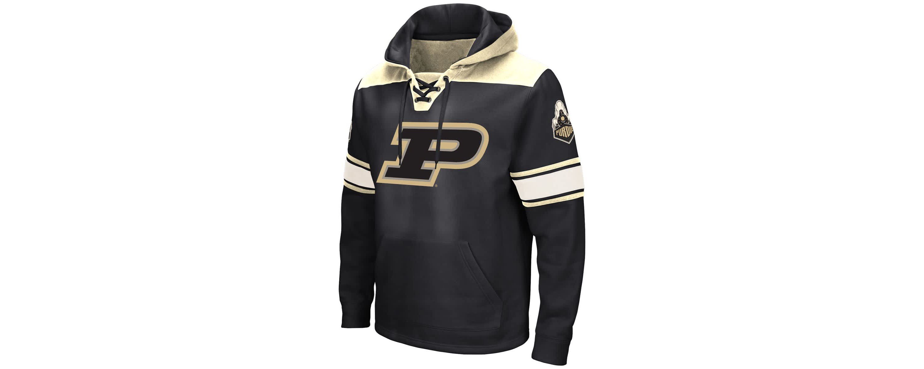 NCAA Purdue Boilermakers Big & Tall Hockey Lace-Up Pullover Hoodie