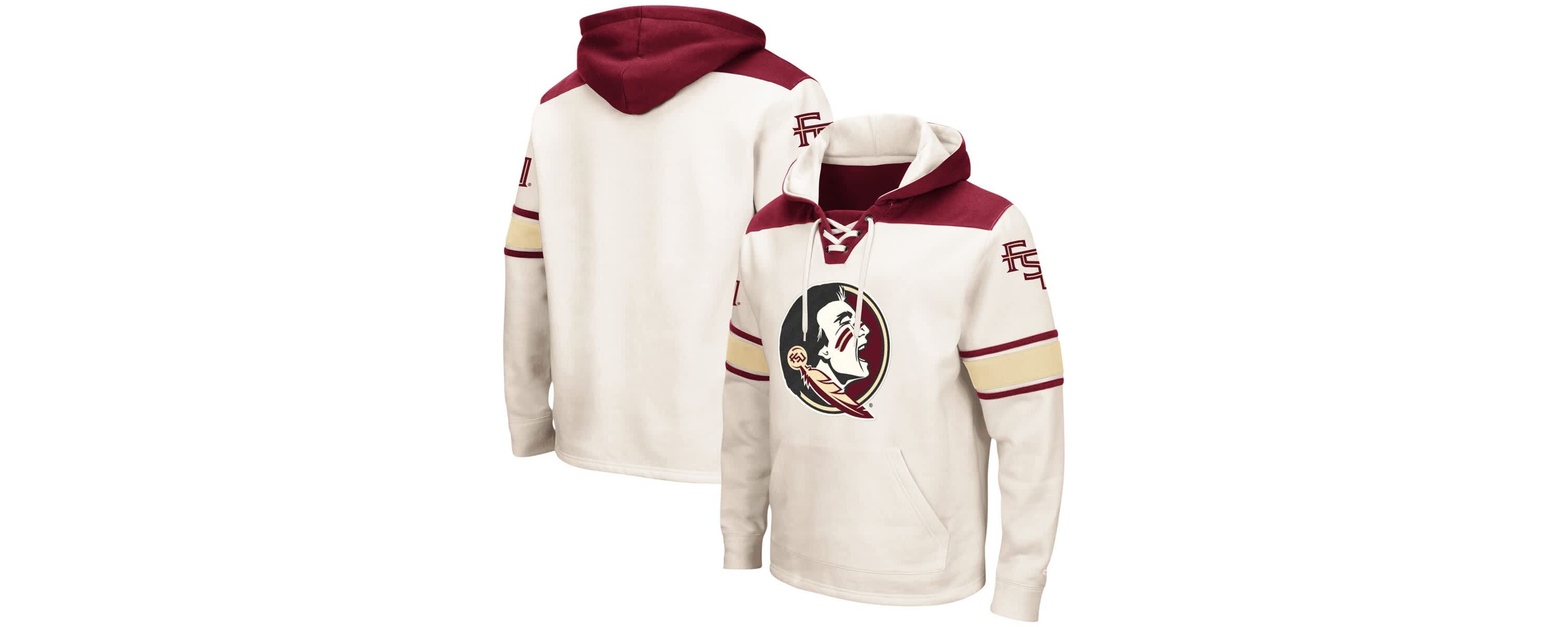 NCAA Florida State Seminoles Big & Tall Hockey Lace-Up Pullover Hoodie