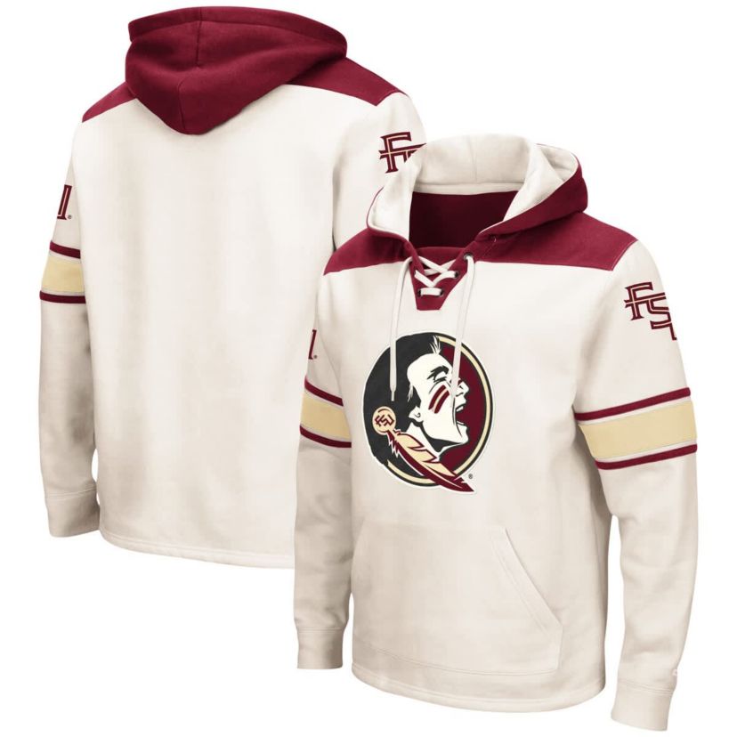 NCAA Florida State Seminoles Big & Tall Hockey Lace-Up Pullover Hoodie