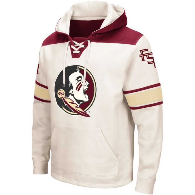 NCAA Florida State Seminoles Big & Tall Hockey Lace-Up Pullover Hoodie