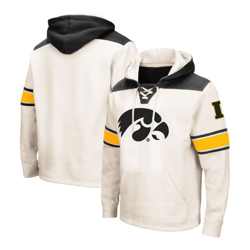 NCAA Iowa Hawkeyes Big & Tall Hockey Lace-Up Pullover Hoodie