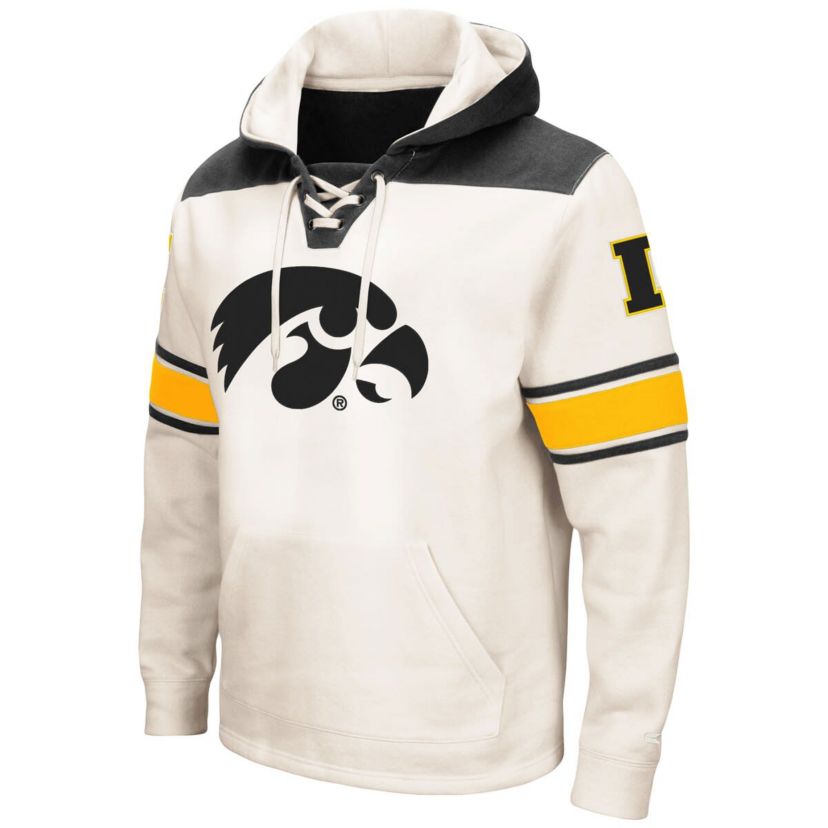 NCAA Iowa Hawkeyes Big & Tall Hockey Lace-Up Pullover Hoodie