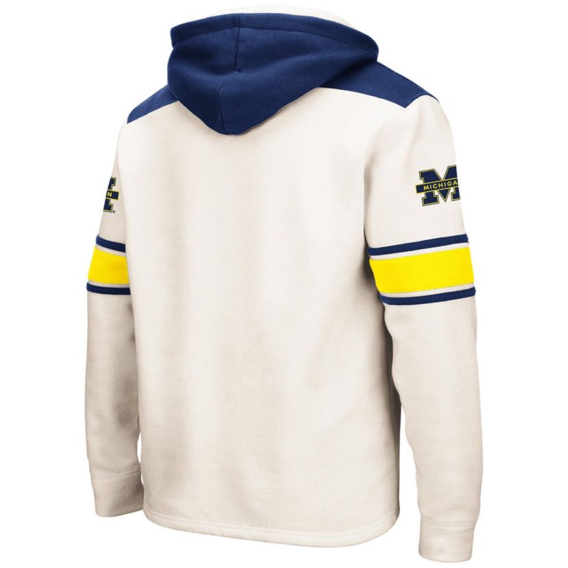 NCAA Michigan Wolverines Big & Tall Hockey Lace-Up Pullover Hoodie
