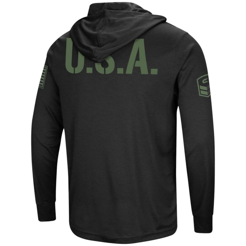 NCAA Georgia Bulldogs Big & Tall OHT Military Appreciation Tango Long Sleeve Hoodie T-Shirt