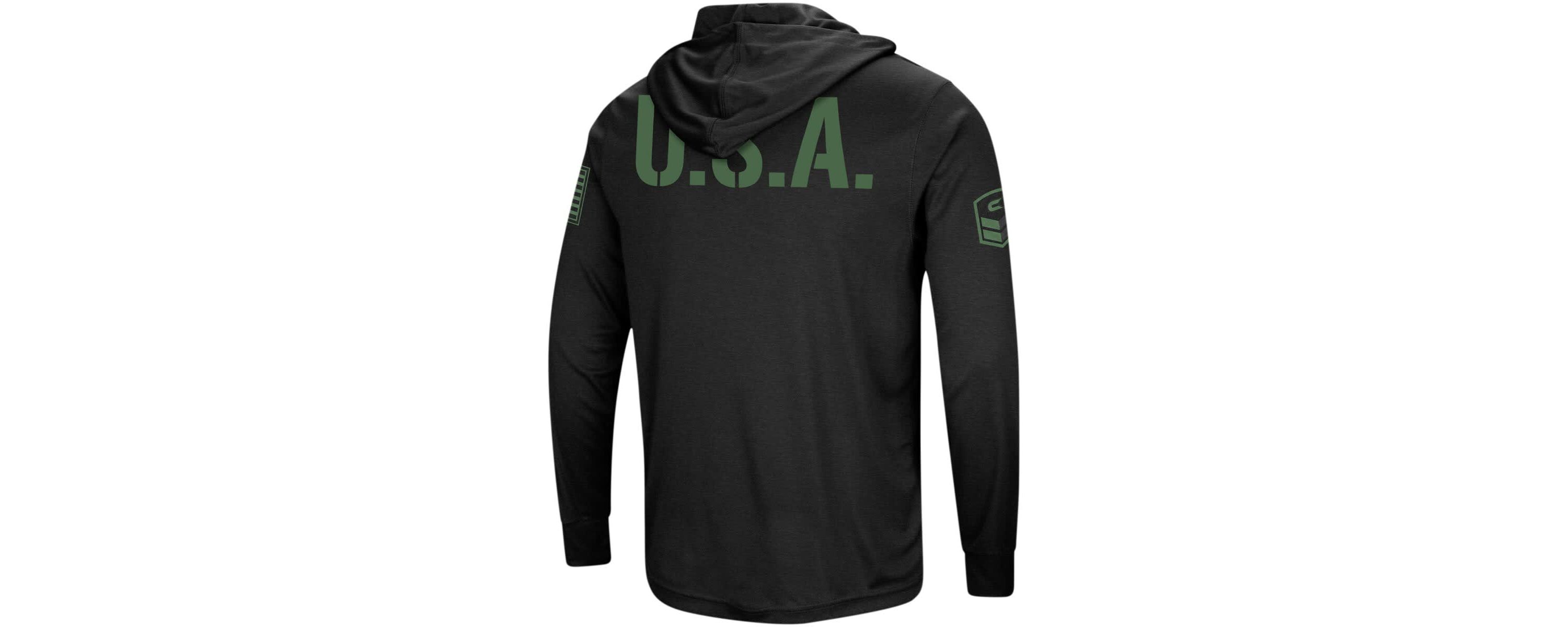 NCAA Michigan Wolverines Big & Tall OHT Military Appreciation Tango Long Sleeve Hoodie T-Shirt