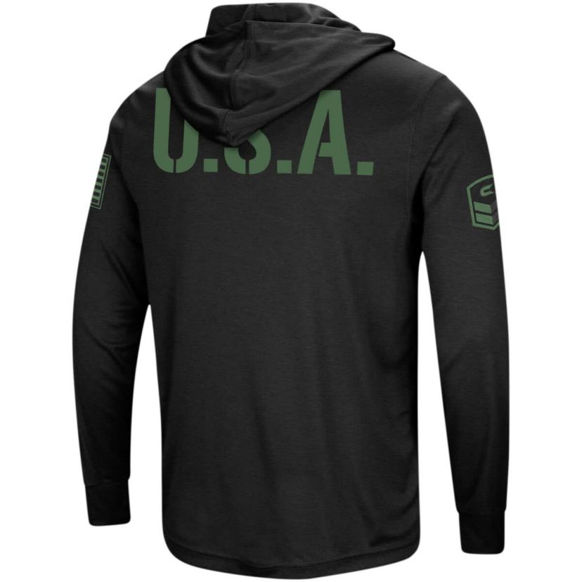 NCAA Michigan Wolverines Big & Tall OHT Military Appreciation Tango Long Sleeve Hoodie T-Shirt