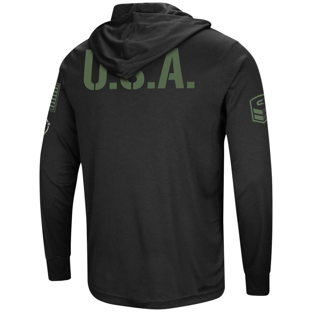 NCAA Nebraska Huskers Big & Tall OHT Military Appreciation Tango Long Sleeve Hoodie T-Shirt