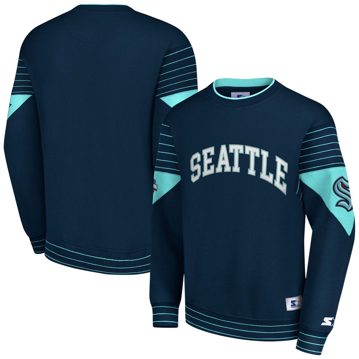 NHL Deep Sea Seattle Kraken Faceoff Pullover Sweatshirt