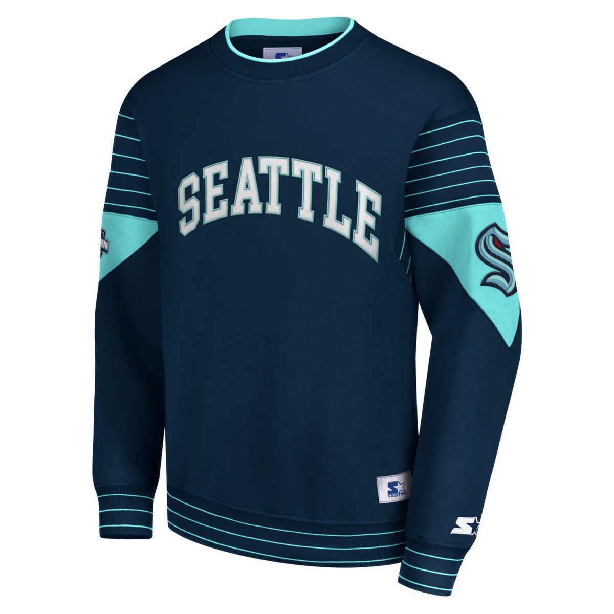 NHL Deep Sea Seattle Kraken Faceoff Pullover Sweatshirt