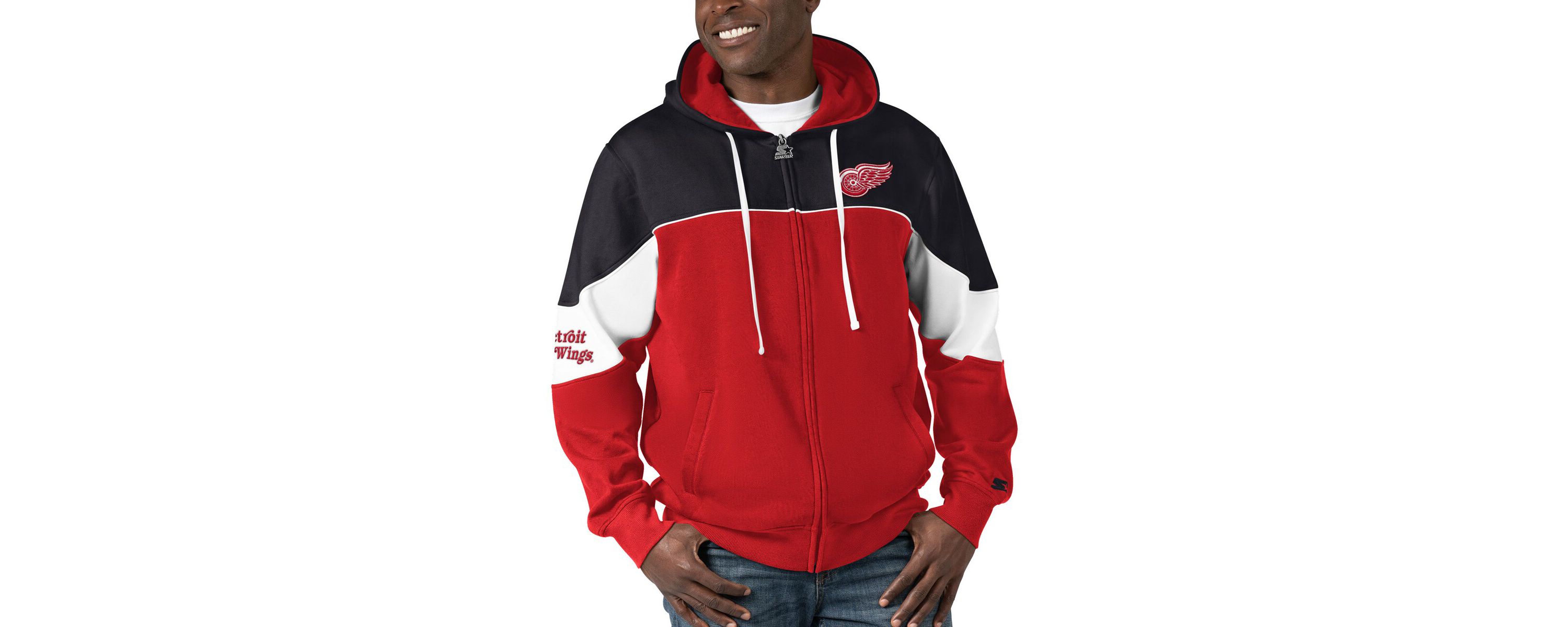 NHL Detroit Wings Power Forward Full-Zip Hoodie