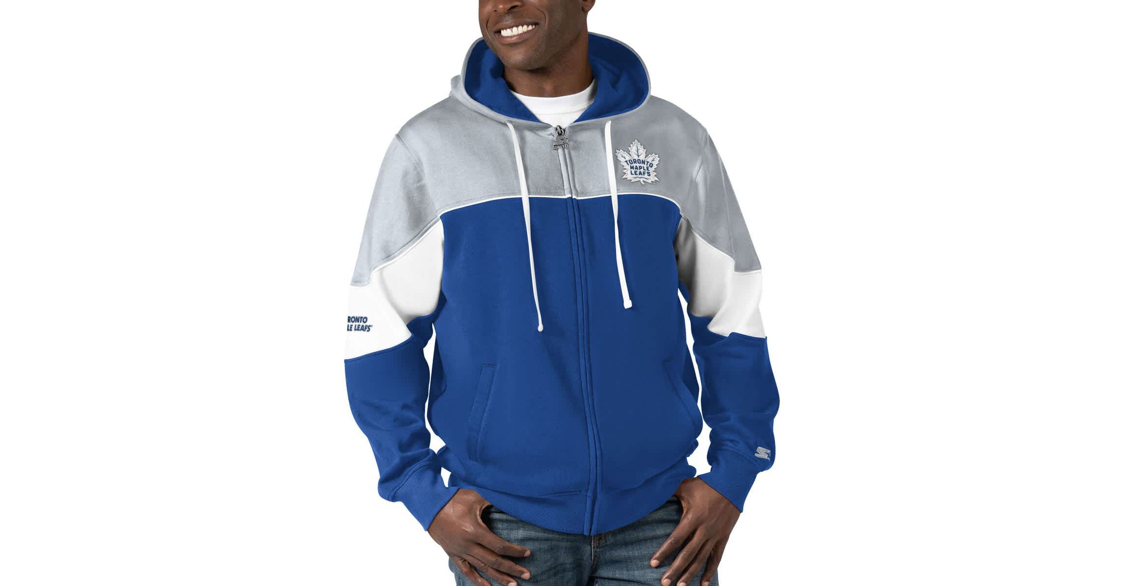 NHL Blue/Gray Toronto Maple Leafs Power Forward Full-Zip Hoodie