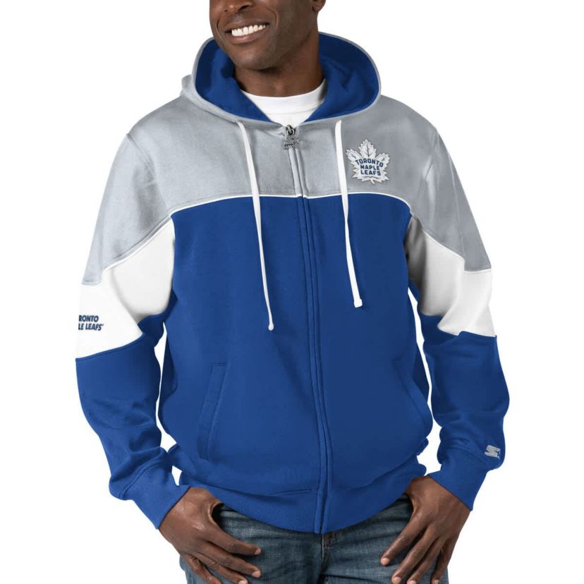 NHL Blue/Gray Toronto Maple Leafs Power Forward Full-Zip Hoodie