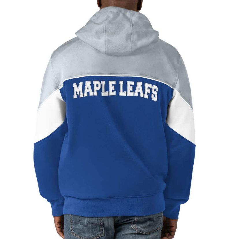 NHL Blue/Gray Toronto Maple Leafs Power Forward Full-Zip Hoodie