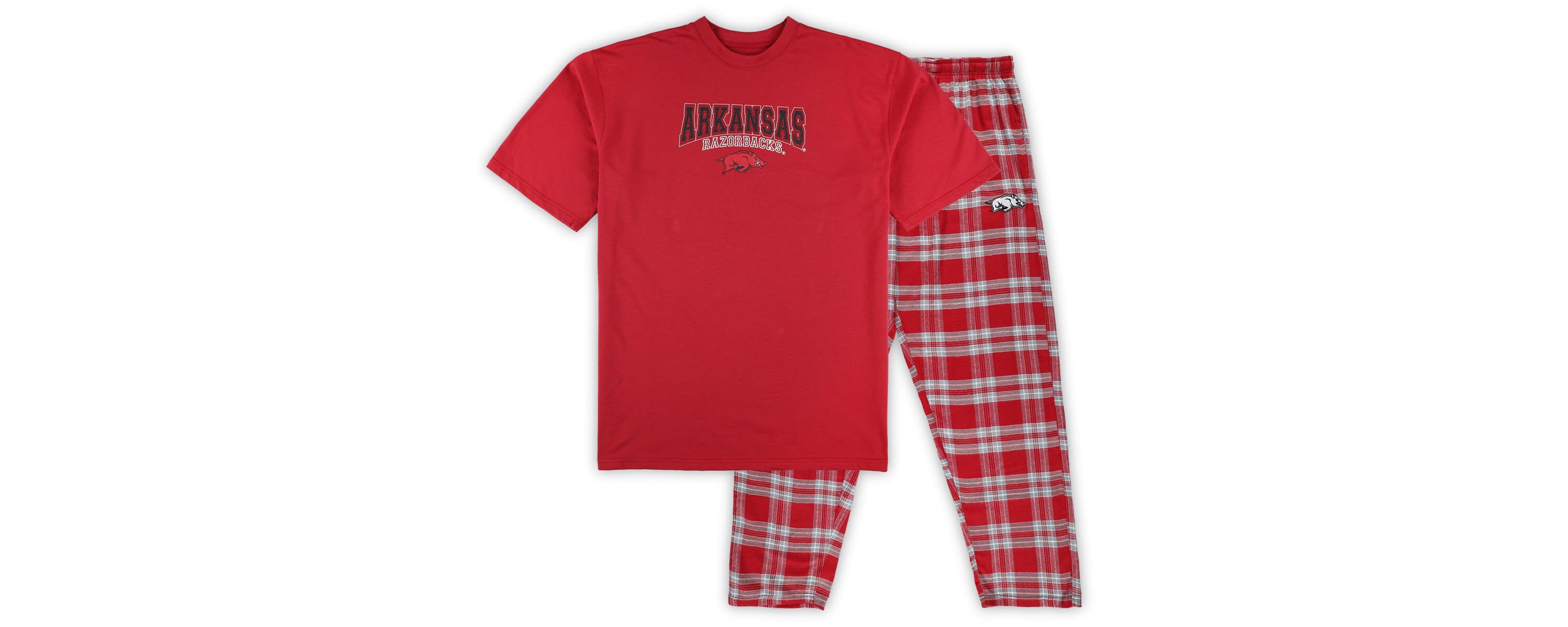 NCAA Arkansas Razorbacks Big & Tall 2-Pack T-Shirt & Flannel Pants Set