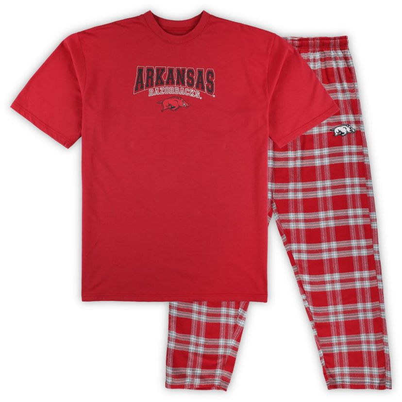 NCAA Arkansas Razorbacks Big & Tall 2-Pack T-Shirt & Flannel Pants Set