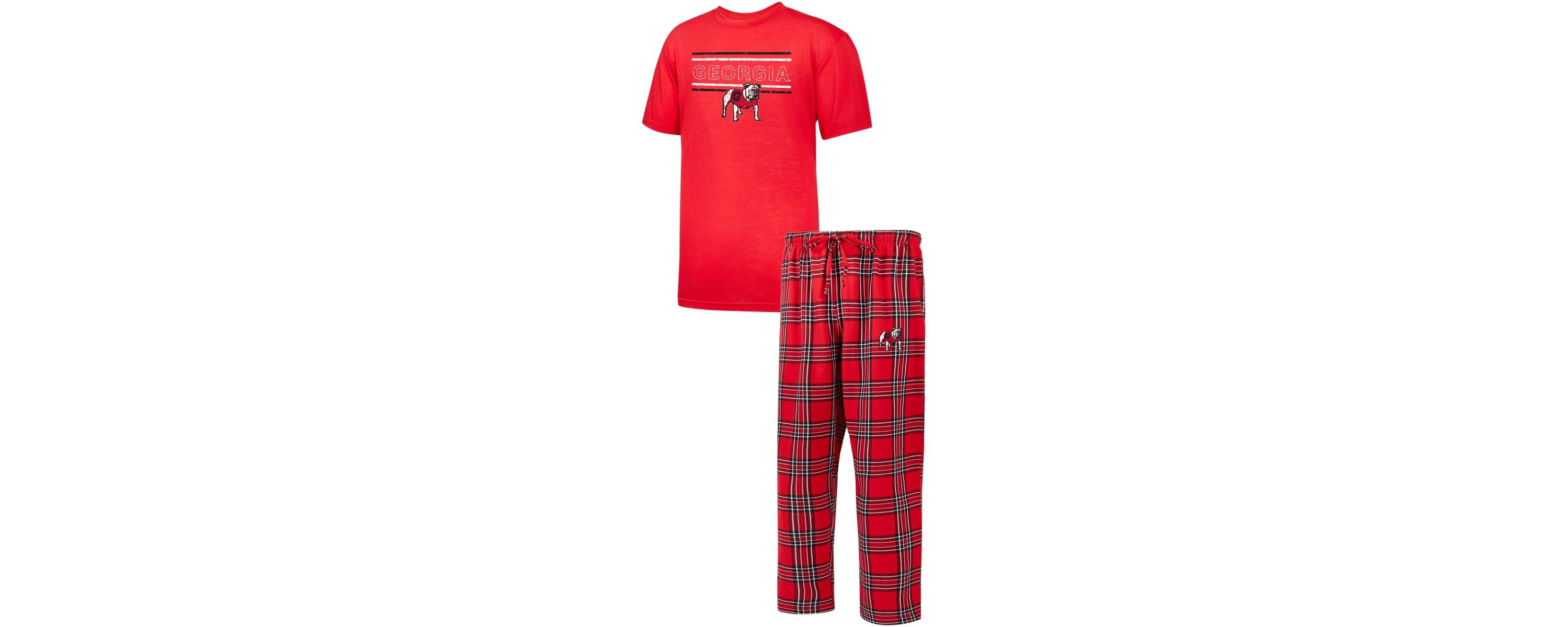 NCAA Georgia Bulldogs Big & Tall 2-Pack T-Shirt & Flannel Pants Set