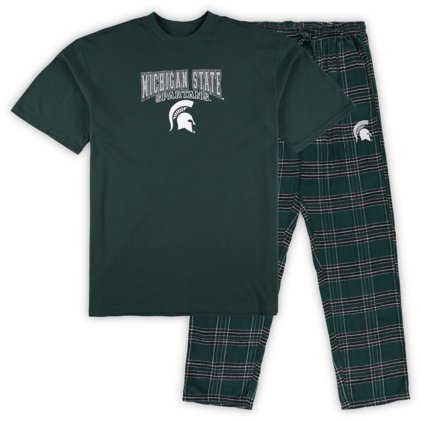 NCAA Michigan State Spartans Big & Tall 2-Pack T-Shirt & Flannel Pants Set