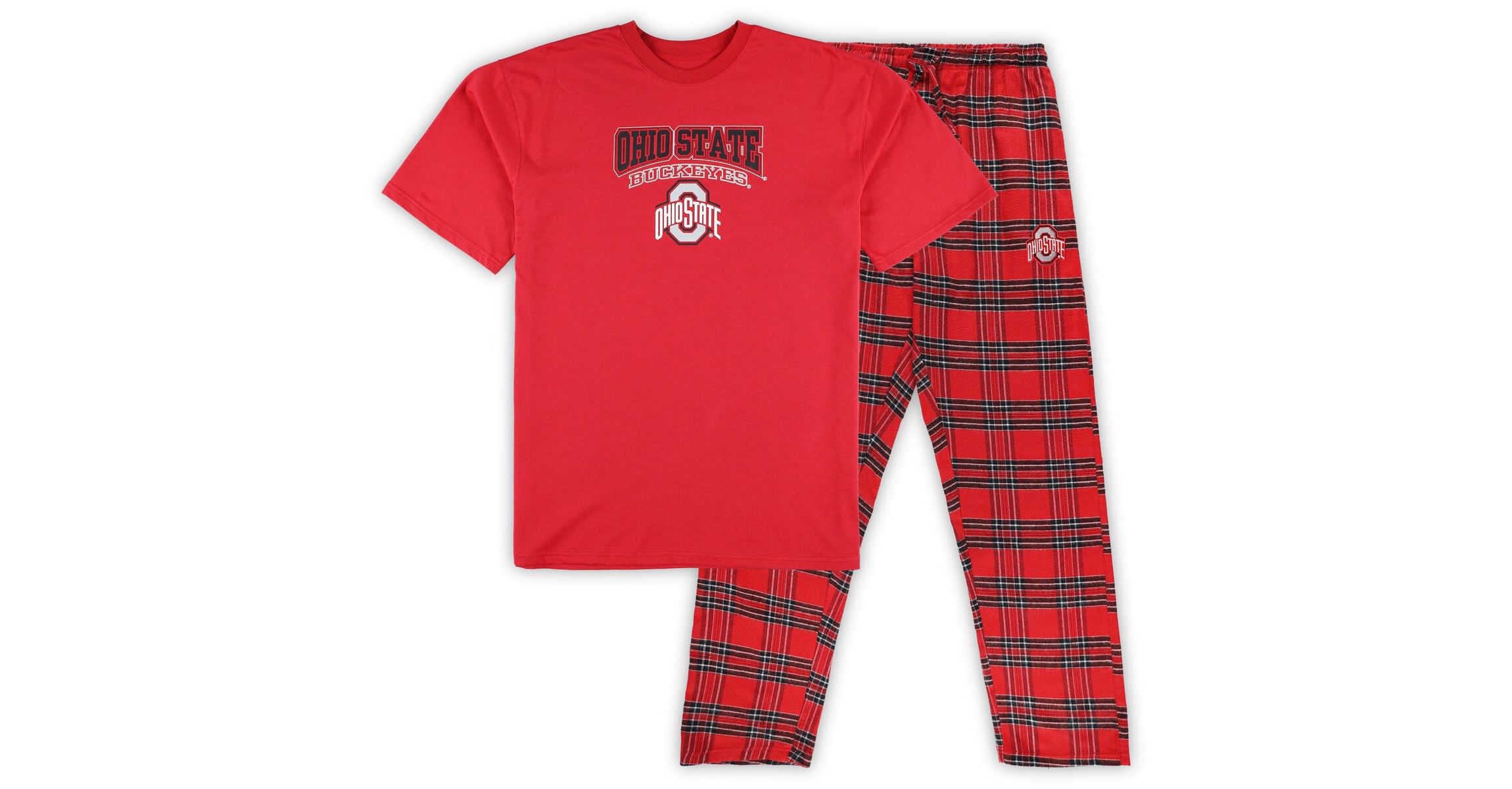 NCAA Ohio State Buckeyes Big & Tall 2-Pack T-Shirt & Flannel Pants Set